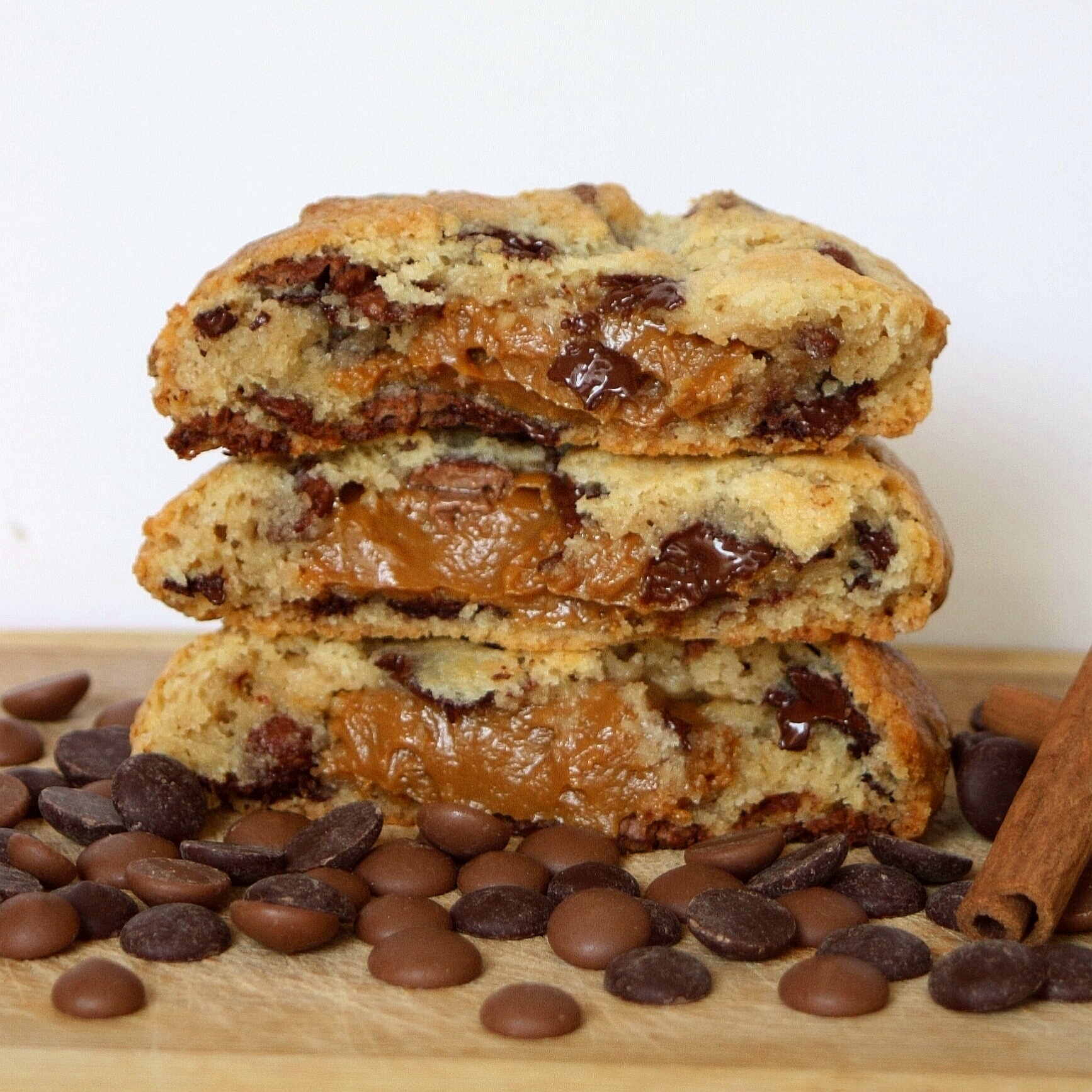dulce de leche filled cookie koeken xl koek bestellen chocolade chips vers
